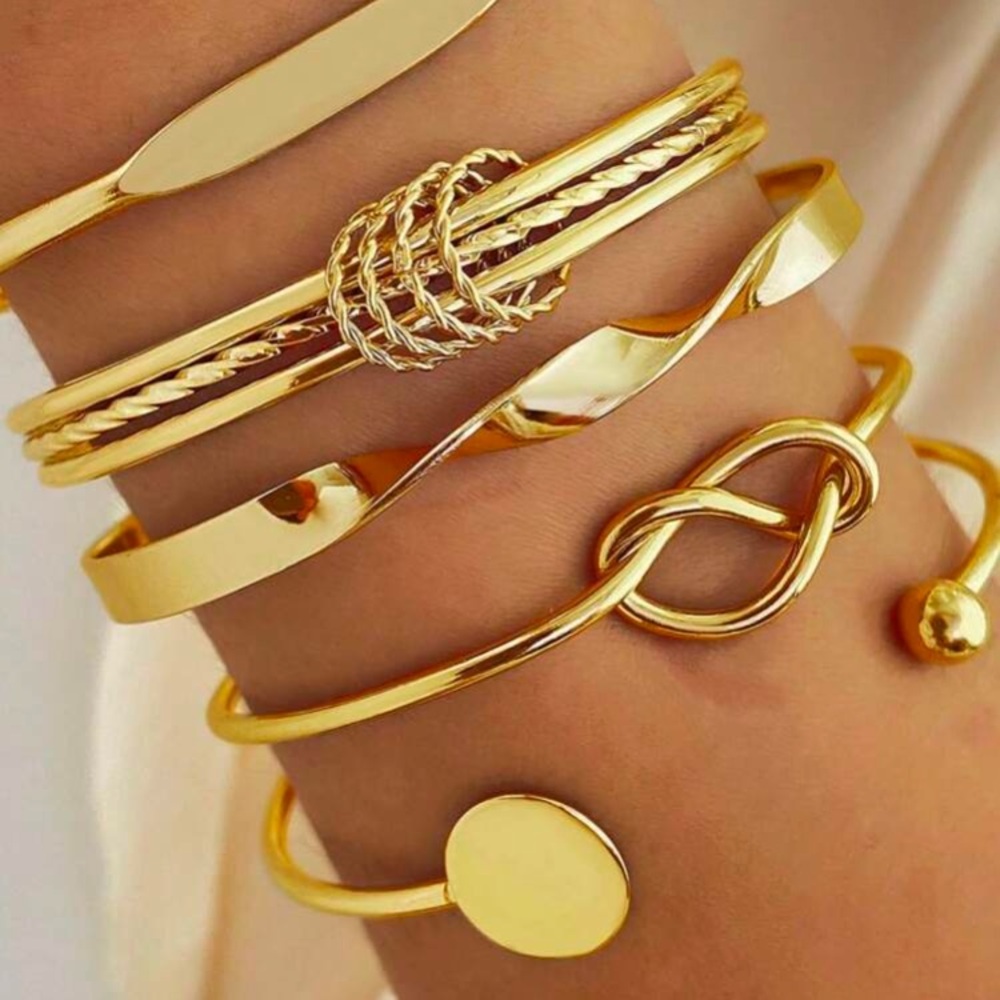 Elegant Gold Bangle Set